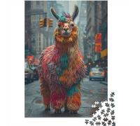 Rainbow Llama City Street 1000 Piece Jigsaw, 38x26cm/1000pcs | For piece-by-piece progress: 1000-piece jigsaw puzzle for adults; with 1000 pieces to keep the challenge engaging.