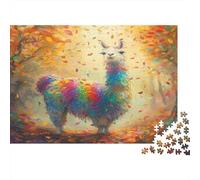 Rainbow Llama-Fantasy Art Style Family Puzzles 1000 Pieces with High Definition Print Centenary Jigsaws for A Sustainable Hobby As Wall Art Puzzle 70x50cm/1000pcs