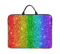 Rainbow Looks Like With Sequin, 14 Inch Laptop Sleeve, Notebook Bag Laptop Case Sleeve Briefcase with Handle