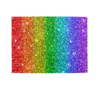 Rainbow Looks Like With Sequin,500 Pieces Puzzles for Adults-Wooden Jigsaw Puzzle for Adults Elderly