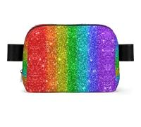 Rainbow Looks Like with Sequin, Travel Bum Bag Square Waist Bag Casual Chest Bag Fanny Pack for Men Women