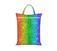 Rainbow Looks Like With Sequin,Travel Dirty Laundry Bag Foldable Dirty Clothes Bag Durable Storage Bag