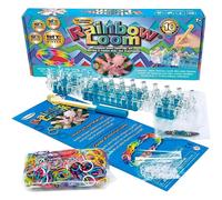 Rainbow Loom Bandai Authentic Original Jewellery Maker Crafts | Bracelet Maker with Loom Band Tool | Rubber Loom Bands Packets | Loom Bands Starter