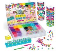 Rainbow Loom Bandai Loomi-Pal Mega Combo Jewellery Maker Crafts | DIY Bracelet Maker | Rubber Loom Bands Packets | Loom Bands Kit for Boys and Girls | Loom Band Accessories with Charms and Beads