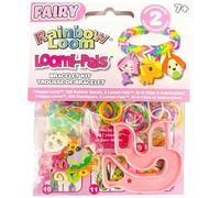 Rainbow Loom Fairy Loomi-Pals Bracelet Making Kit, 100 Rubber Bands, 6 Charms, 10 G-Clips, Ages 7+
