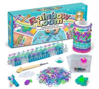 Rainbow Loom Bandai Authentic Original Jewellery Maker Crafts | Bracelet Maker with Loom Band Tool | Rubber Loom Bands Packets | Loom Bands Starter Kit for Boys and Girls | Loom Band Accessories