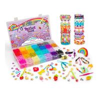 Rainbow Loom Treasure Trove Loom Band Kit | Rubber Band Bracelet Kit With Speed Loom, Dual Hook Tool, And Elastic Bands | Rainbow Loom Childrens Jewellery Making Kits Make Great Gifts For Kids Age 7+