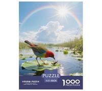 Rainbow Lorikeet 1000 Piece Puzzle Easy Challenge For Beginners Brain Exercise Bird Gift-Worthy Set 38x26cm/1000pcs