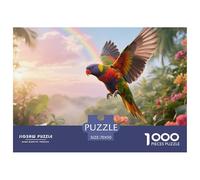 Rainbow Lorikeet 1000 Piece Puzzle Mind Challenge For Adults Quiet Evening Bird Gift-Worthy Artwork 70x50cm/1000pcs