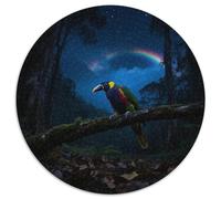 Rainbow Lorikeet 1000 Piece Round Puzzle Emotional Wellness All Users Stress Relief Puzzle Bird Spa Setting Or Quiet Room 1000pcs (67.5x67.5cm)