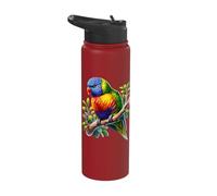 Rainbow Lorikeet Design Stainless Steel Insulated Water Bottle