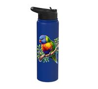 Rainbow Lorikeet Design Stainless Steel Insulated Water Bottle