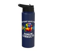 Rainbow Lorikeet ECG Rainbow Lorikeet Stainless Steel Insulated Water Bottle