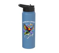 Rainbow Lorikeet Girl Rainbow Lorikeet Stainless Steel Insulated Water Bottle