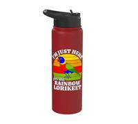 Rainbow Lorikeet I'm Just Here for Rainbow Lorikeet Stainless Steel Insulated Water Bottle