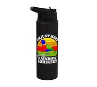 Rainbow Lorikeet I'm Just Here for Rainbow Lorikeet Stainless Steel Insulated Water Bottle