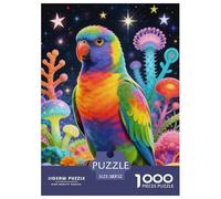 Rainbow Lorikeet Jigsaw Puzzles for Adults Kids Animal Puzzles 1000 Pieces Brain Challenge for Adults Gifts 52x38cm/1000pcs