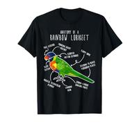 Rainbow Lorikeet Parrot Anatomy, Funny Cute Pet Lover Bird T-Shirt