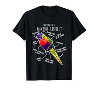 Rainbow Lorikeet Parrot Anatomy, Funny Cute Pet Lover Bird T-Shirt