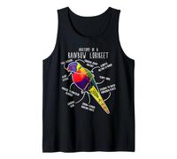 Rainbow Lorikeet Parrot Anatomy, Funny Cute Pet Lover Bird Tank Top