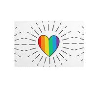 Rainbow Love 12x18 Inch Oil-Resistant Heat-Insulating Placemat Set – 6-Pack For Home, Hotel & Banquet Table Decor – Durable Polyester Fabric With Custom Diy Print Design
