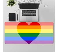 Rainbow Love Mouse Pad,400x600x2mm Gaming Mouse Pad,Extended Large XXL Mouse Mat Desk Pad,Stitched Edges Mousepad,Non-Slip Rubber Base,Gaming Mouse Pad