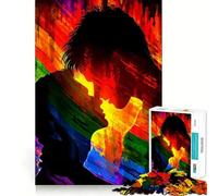 Rainbow Love Silhouette Jigsaw 1000 Pieces for Teenagers Strengthen Memory Calm Relax Smooth Edge Amazing Present (50x75cm)