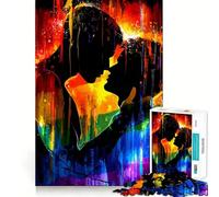 Rainbow Love Silhouette Jigsaw Puzzle for Teenagers 1000 Pieces Mind Game Toy Relaxed Mind Neat Cut (38x26cm)