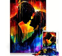 Rainbow Love Silhouette Jigsaw Puzzles for Adults 1000 Piece Logic Toy Stress Release Precision Cut Festival Gift (38x52cm)