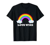 Rainbow Love Wins Pride Flag LGBTQ Support Men Women Kids T-Shirt