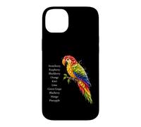 Rainbow Macaw Fruit Parrot Art Colorful Tropical Bird Design Case for iPhone 14 Plus