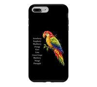 Rainbow Macaw Fruit Parrot Art Colorful Tropical Bird Design Case for iPhone 7 Plus/8 Plus