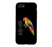 Rainbow Macaw Fruit Parrot Art Colorful Tropical Bird Design Case for iPhone SE (2020) / 7/8
