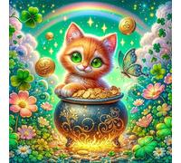 Rainbow Magic Cat Jigsaw Puzzles for Adults 35 Pieces Hard Difficult Challenging puzzles for adults 35 pcs DIY Decoration Puzzle for Wall Decor Gifts