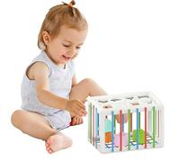 Rainbow Magic Cube, 18.5cm Rectangular 18cm Sensory Matching Box | Soft Rubber Early Education Toy 389g, Shape Sorting Skill Developer For Year Old