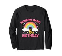 Rainbow Magic Fifth Birthday Celebration Long Sleeve T-Shirt
