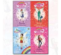 Rainbow Magic Helping Fairies Collection 4 Books Bundle (Martha the Doctor Fairy, Perrie the Paramedic Fairy, Lulu the Lifeguard Fairy, Ariana the Firefighter Fairy)