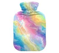 Rainbow Magic Universe hot Bottle Water Bag with Soft Cover, 2L Water Bottle Bag for Menstrual Cramps, Neck and Shoulder Pain Relief, Bolsa Caliente para Dolores Menstrual