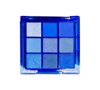 Rainbow Make-Up Blue Goblin 9-Colour Eyeshadow Plate, Easy to Dye, Anti-Sweat, Excellent Makeup Quality, Permanent Eye Make-Up, Eyeshadow Metallic (Blue, One Size)
