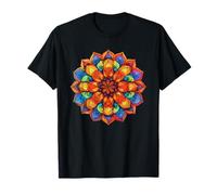 Rainbow Mandala Sacred Geometry Boho Yoga T-Shirt