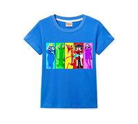 Rainbow Merch Boys Short Sleeve Girls Tee Kids 100% Cotton Printed T-Shirt (Navy Blue,11-12 Years,11 Years,12 Years)