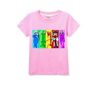 Rainbow Merch Boys Short Sleeve Girls Tee Kids 100% Cotton Printed T-Shirt (Pink,5-6 Years,5 Years,6 Years)