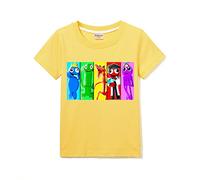 Rainbow Merch Boys Short Sleeve Girls Tee Kids 100% Cotton Printed T-Shirt (Yellow,5-6 Years,5 Years,6 Years)