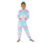 Animal Crazy Onesie Girls Boys Kids Childrens Fleece Onesies Jumpsuit Playsuit One Piece UK Seller - Mermaid - 8/9 Years