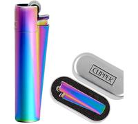 Rainbow Metal Clipper Lighter with Case