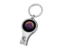 Rainbow Metal Nail Clippers Sharp Fingernail Clipper with File Portable Corkscrew for Women Men