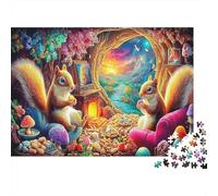 Rainbow Mice Colourful Raccoon in Cosmic Scene 1000 Pieces Jigsaw for Adults Beautifully Illustrated Challenging Home Activity 52x38cm/1000pcs