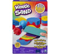 Rainbow Mix Set with 3 Colours of Kinetic Sand (382g) and 6 Tools, for Kids Aged 3 and Up