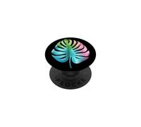 Rainbow Monstera Tropical Leaf Art Design PopSockets Adhesive PopGrip