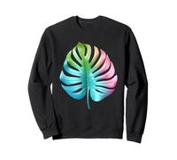 Rainbow Monstera Tropical Leaf Art Design Sweatshirt